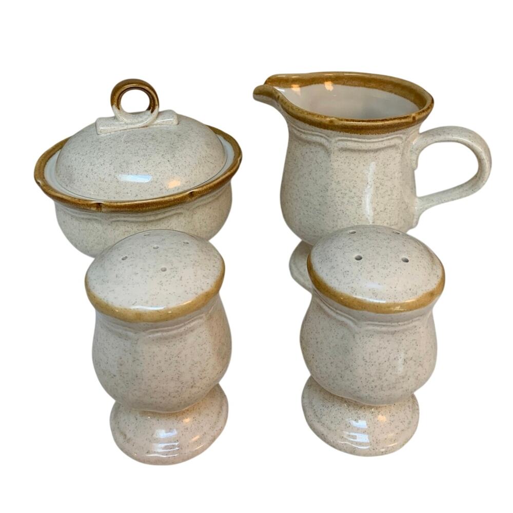 Mikasa Garden Club Salt and Pepper ~ Creamer and Sugar Bowl EC400 Replacements - Picture 2 of 7